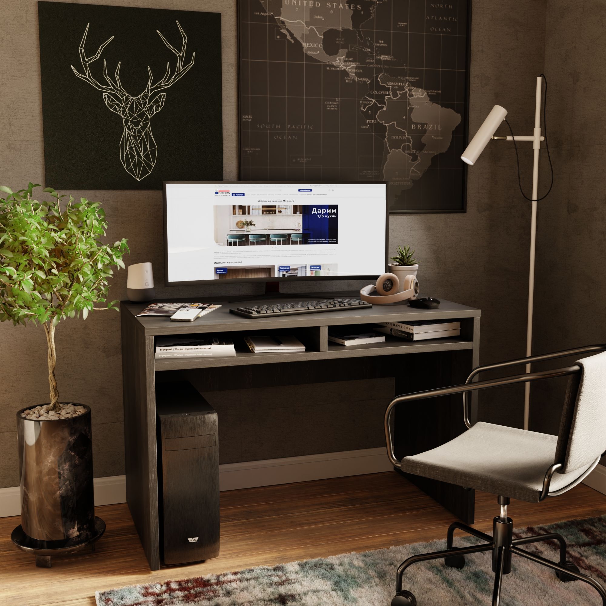  Письменный стол Interium DCTBL1PD (арт. 8676)