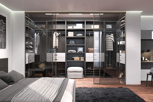 стеклянная гардеробная 