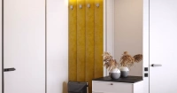 Мягкие стеновые панели в прихожую Art Line, желтые (арт. 120), мебель на заказ MrDoors