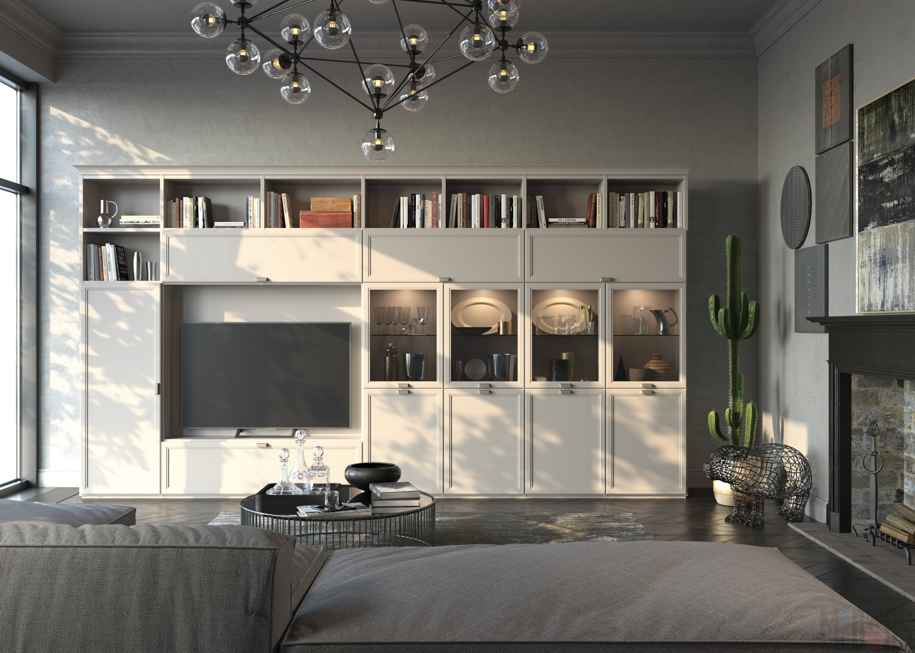 Узкие шкафы в гостиную mr.doors