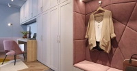 Мягкие стеновые панели в прихожую Art Design, серые (арт. 162), мебель на заказ MrDoors
