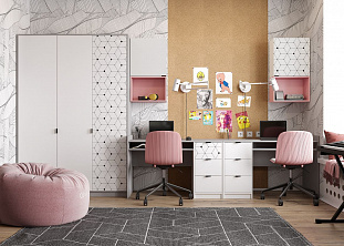 Детская комната для двух девочек среднего школьного возраста, мебель на заказ MrDoors