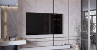Мягкие стеновые панели в гостиную Art Design, серые (арт. 074), мебель на заказ MrDoors