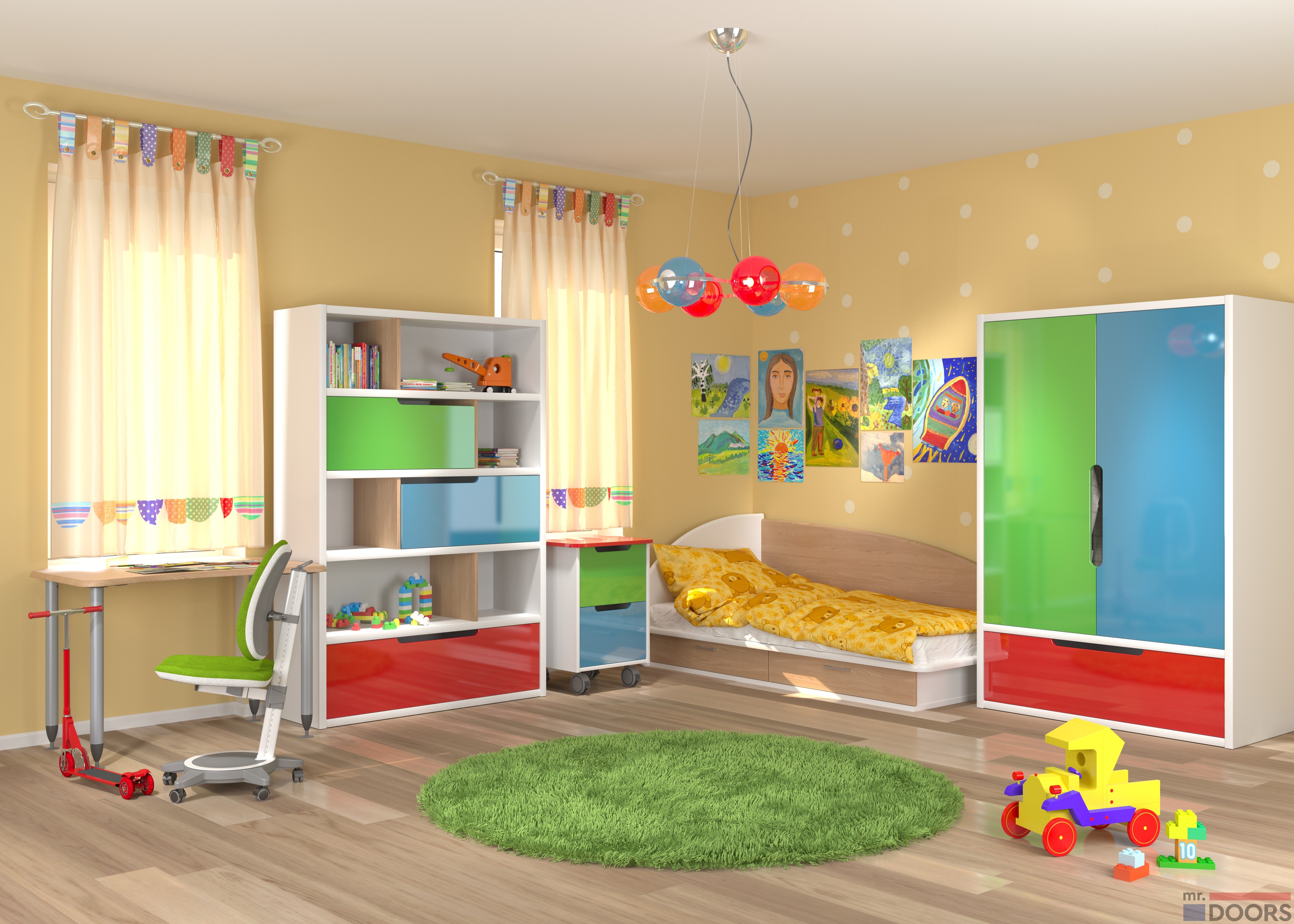 Открытые шкафы для игрушек mr.doors