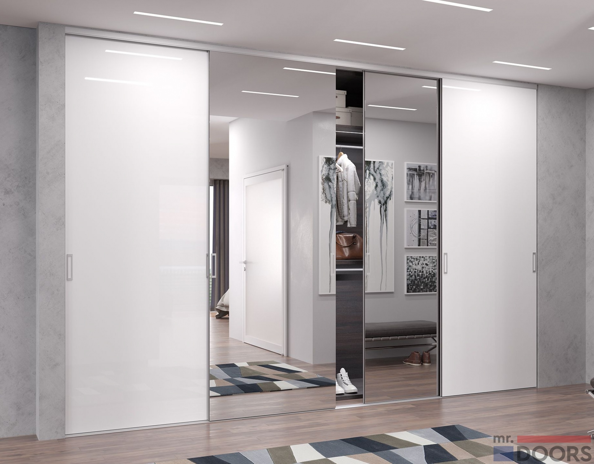 Prihozhaya 073 Belyj Shkaf S Zerkalom