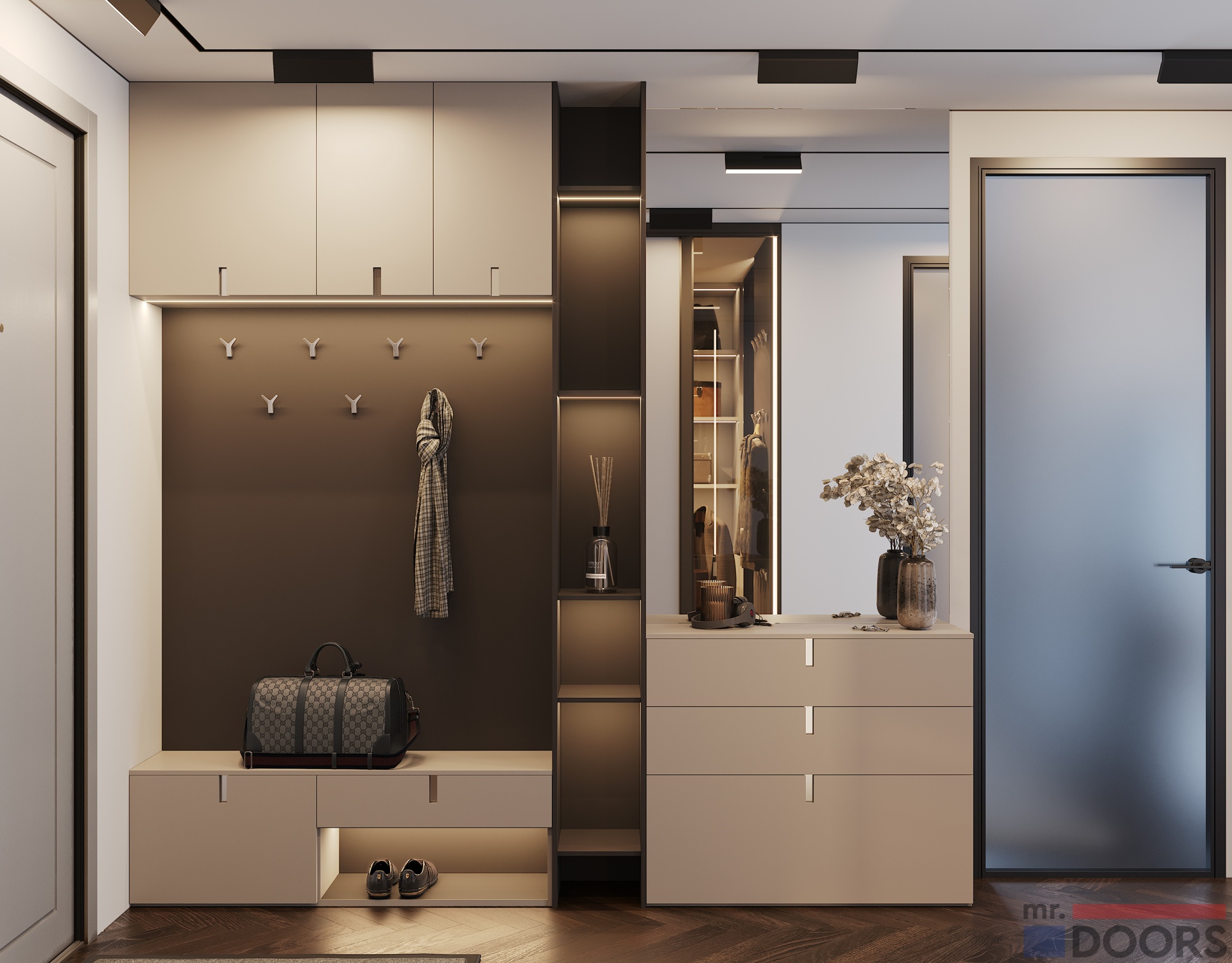 Купить шкафы в прихожую от производителя. Фабрика мебели Mr.Doors