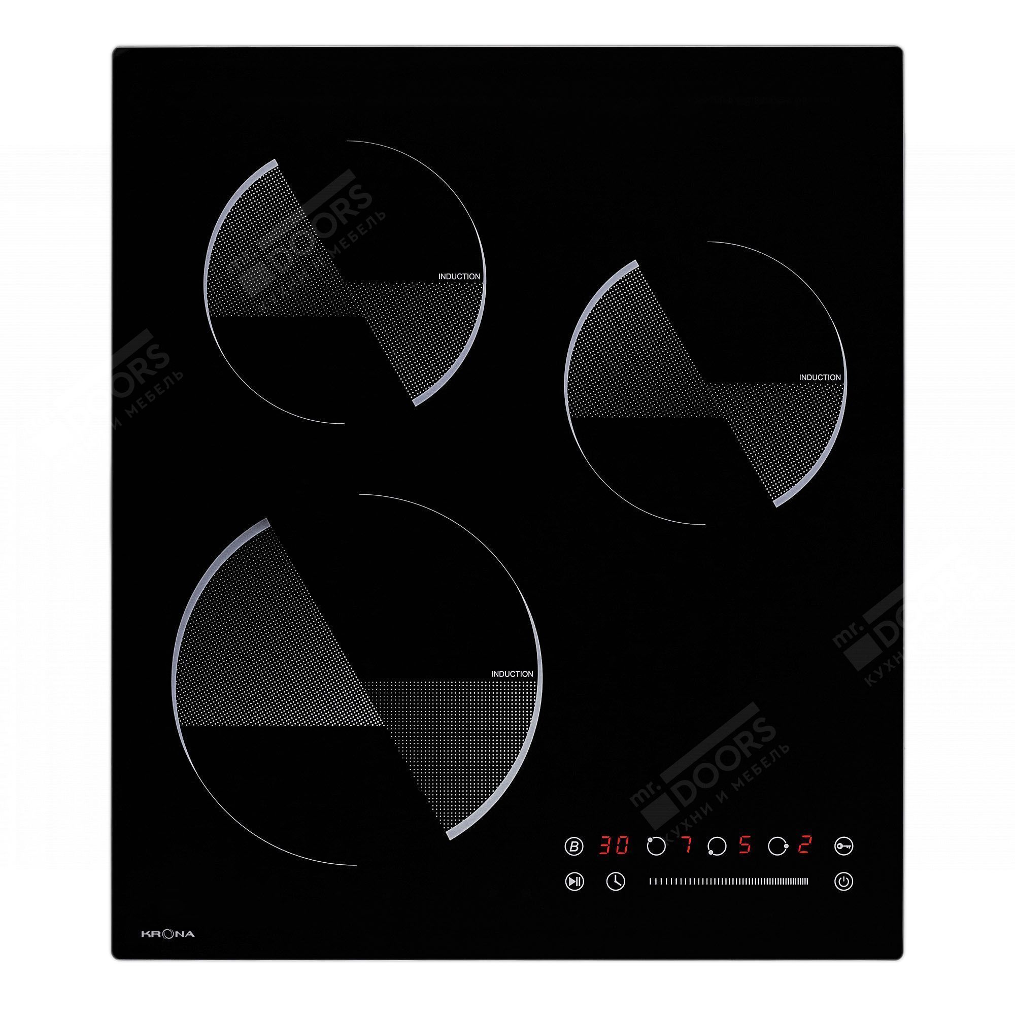 Индукционная варочная поверхность KRONA OMBRA 45 BL  (арт. 00026363)