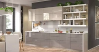 бежевая кухня в интерьере 