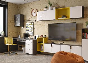 Детская комната для мальчика или девочки с большим шкафом и рабочим местом, мебель на заказ MrDoors