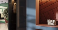 Мягкие стеновые панели в прихожую Art Design, коричневый, мебель на заказ MrDoors