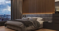 Мягкие стеновые панели в спальню Art Design, серые (арт. 072), мебель на заказ MrDoors