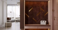 Мягкие стеновые панели в прихожую Art Design M, коричневый, мебель на заказ MrDoors