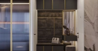 Мягкие стеновые панели в прихожую Art Design, коричневый , мебель на заказ MrDoors