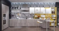 кухня цвета шампань, интерьер