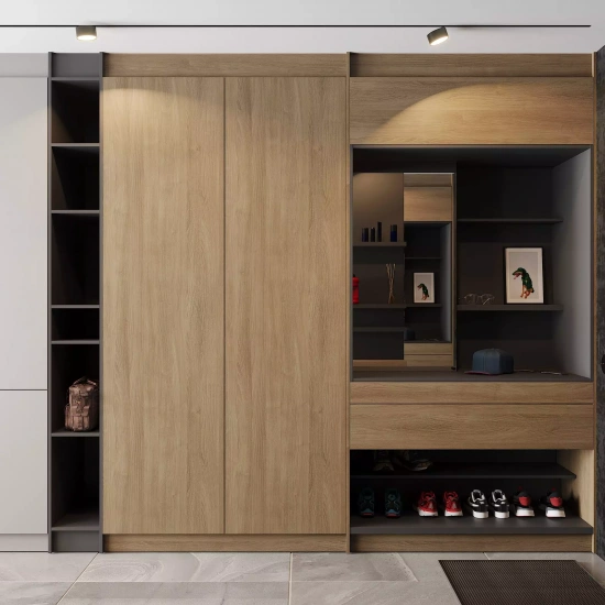 Мебель для прихожей с зеркалом и встроенным шкафом, мебель на заказ MrDoors