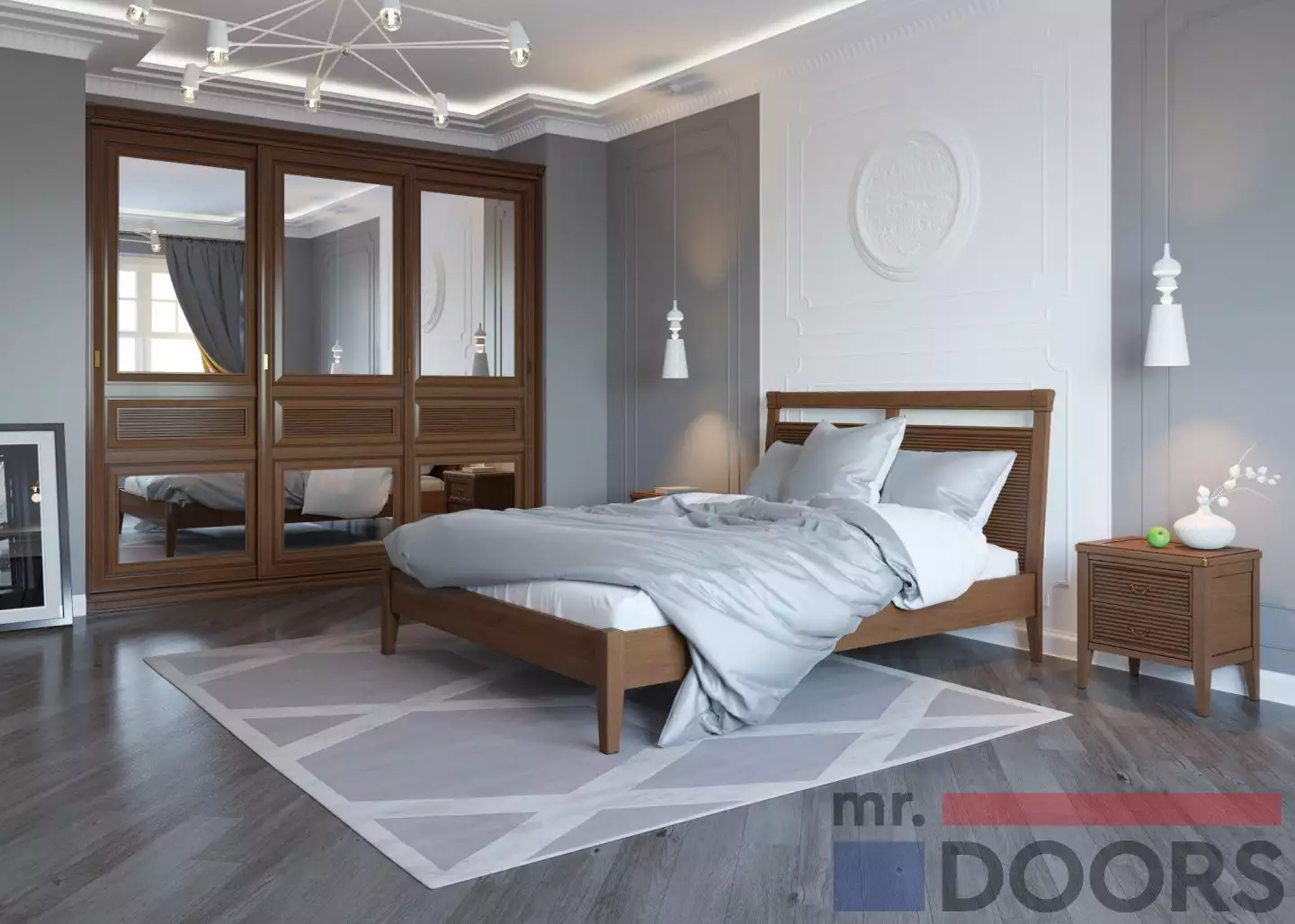 Кровати двуспальные на ножках mr.doors
