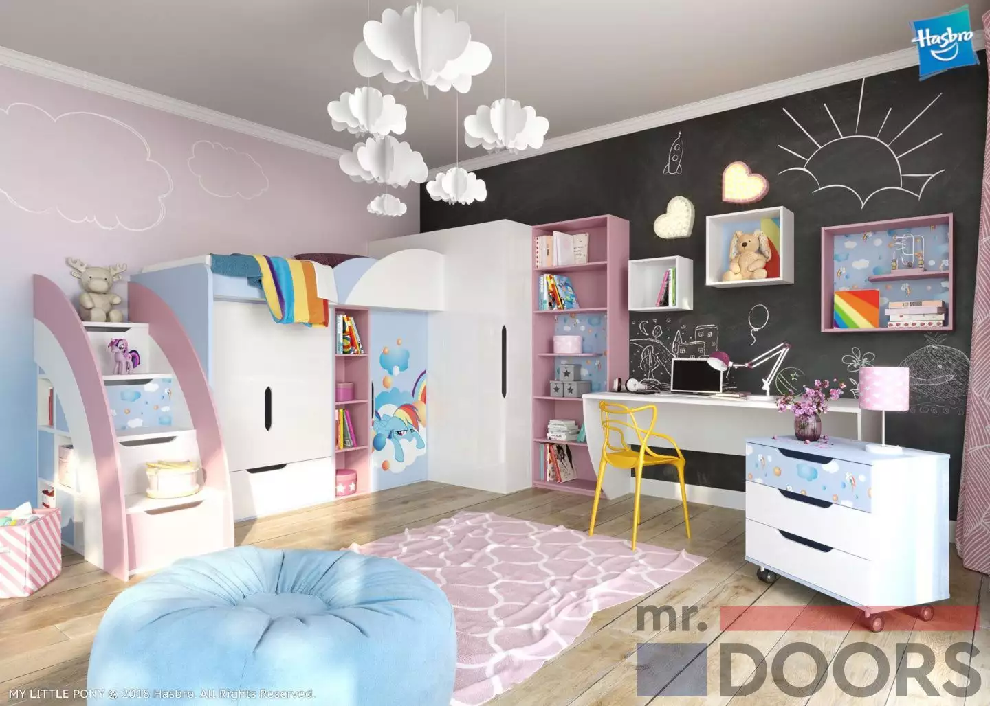 Детские двухъярусные кровати чердаки mr.doors