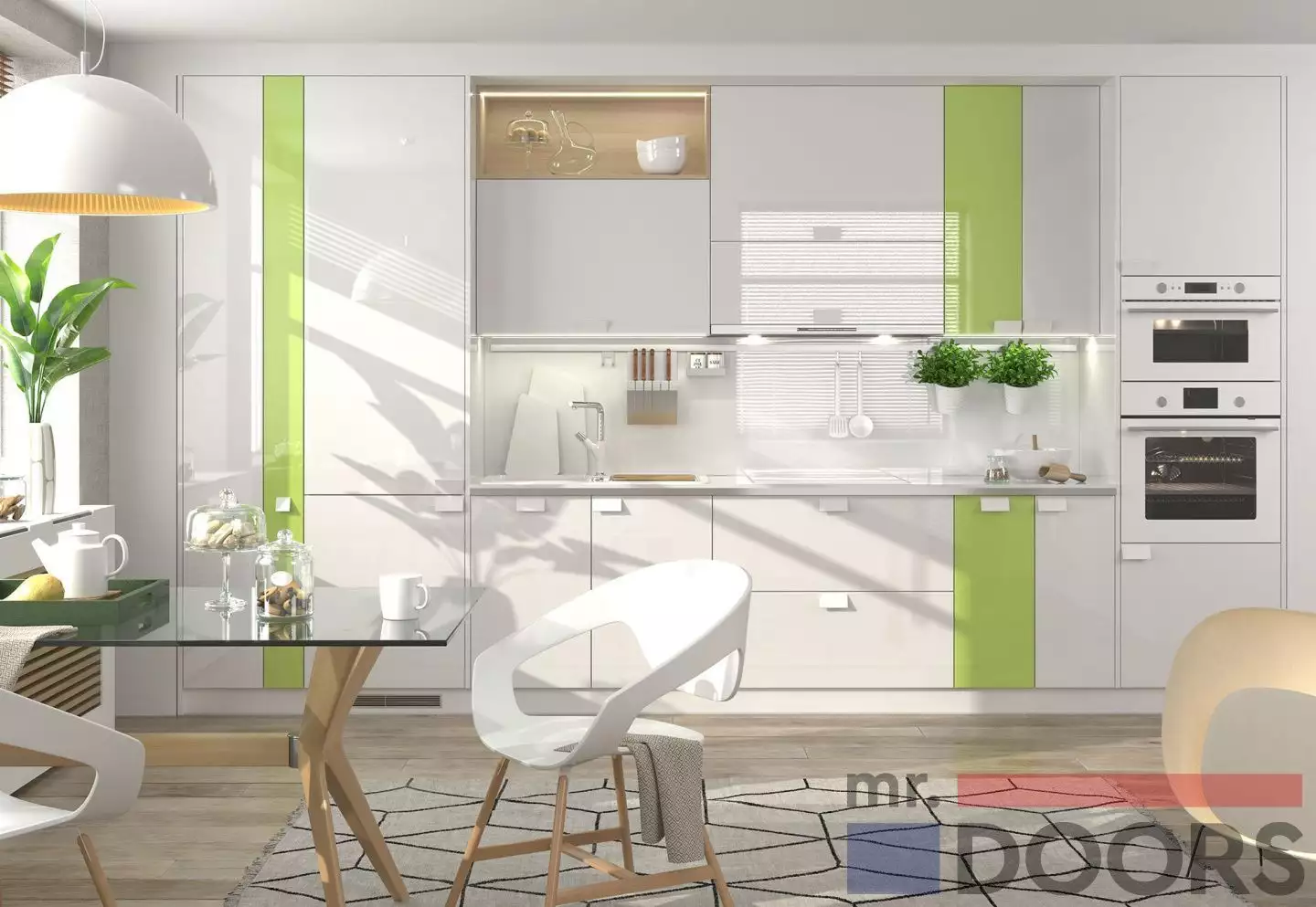 Кухонные гарнитуры МДФ глянец mr.doors