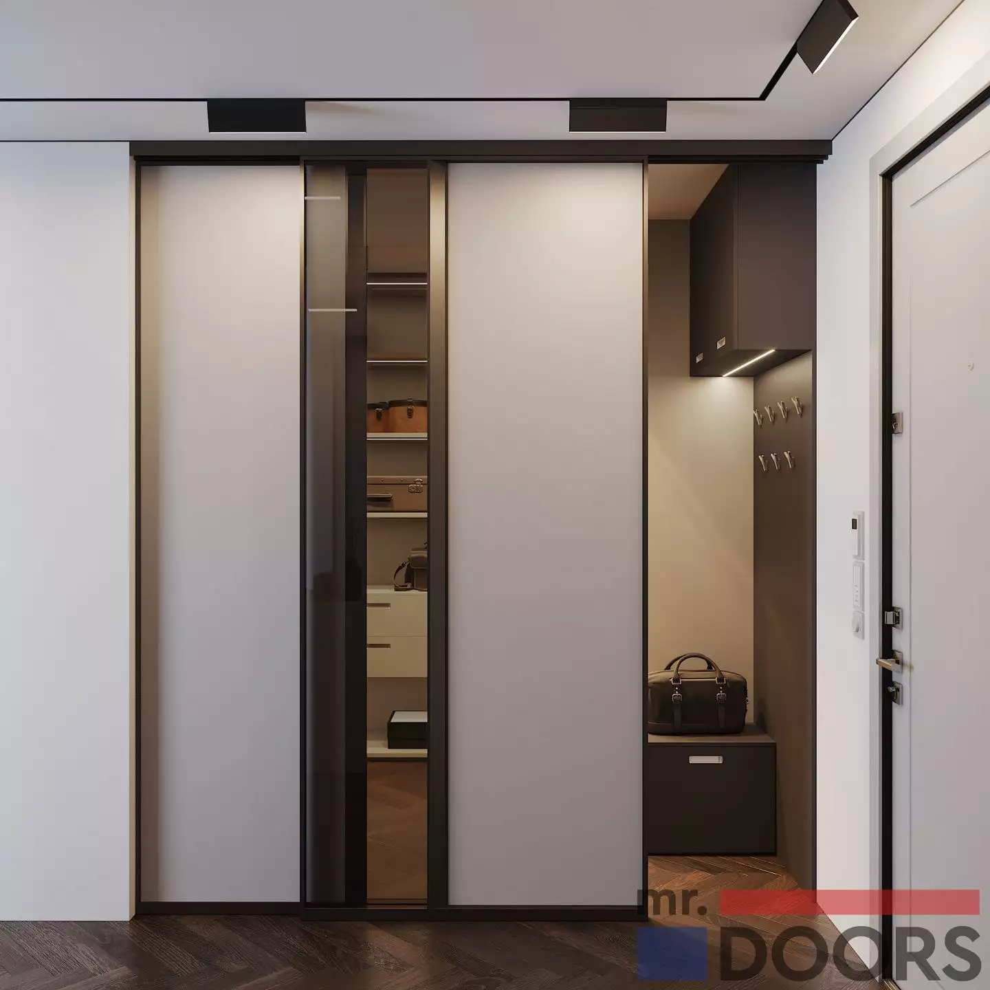 Фото гардеробной в однокомнатной квартире от mr.doors