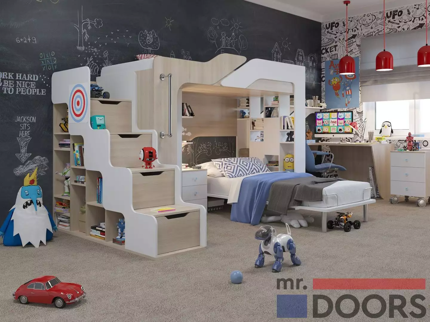 Детские шкафы с ящиками mr.doors