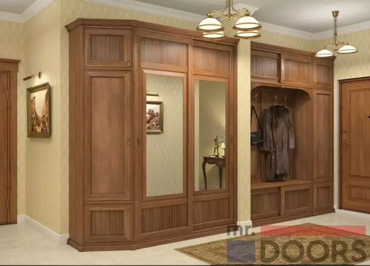 Шкафы-купе коричневые с зеркалом mr.doors