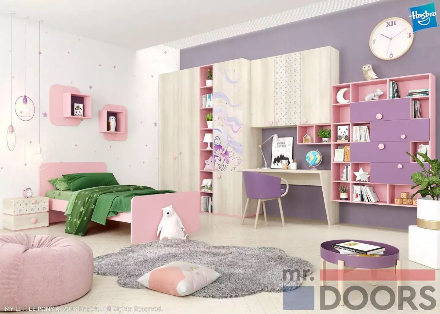 Детские цветные шкафы mr.doors