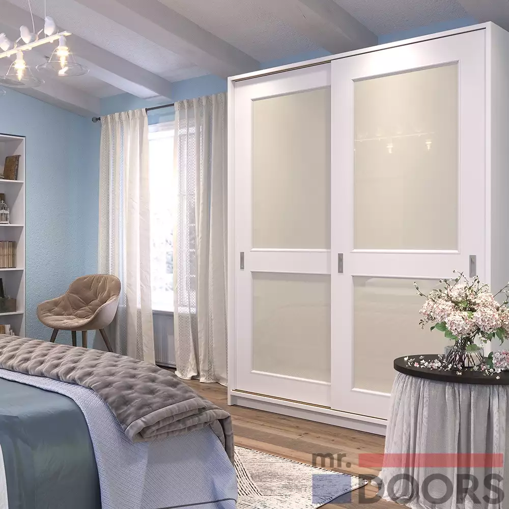 Фото белого двухстворчатого шкафа от mr.doors