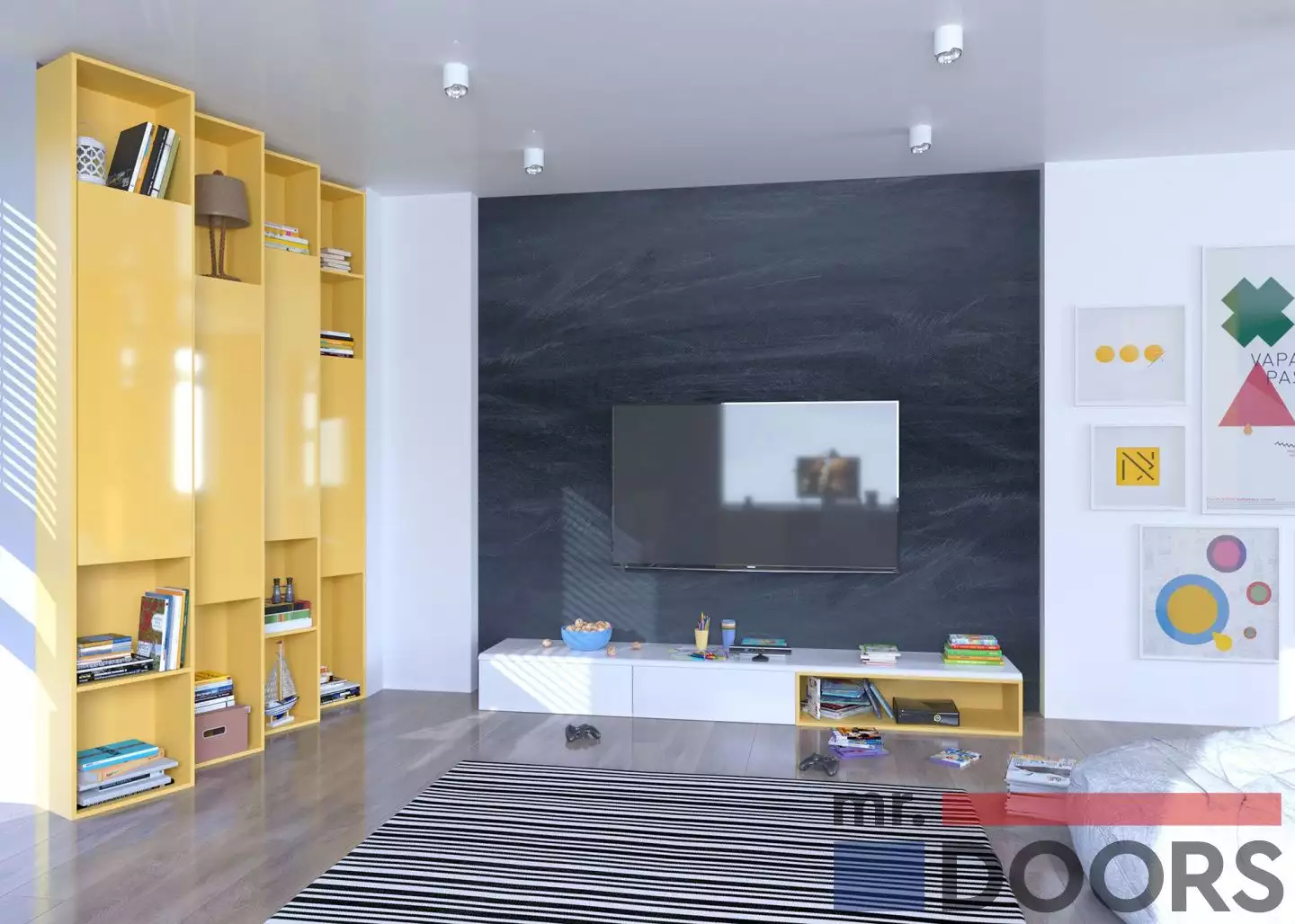 Светлые шкафы в детскую mr.doors