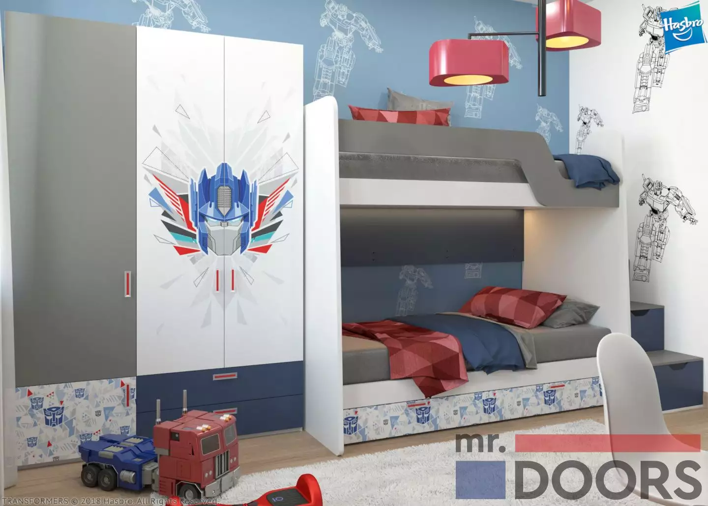 Детские трехстворчатые шкафы mr.doors