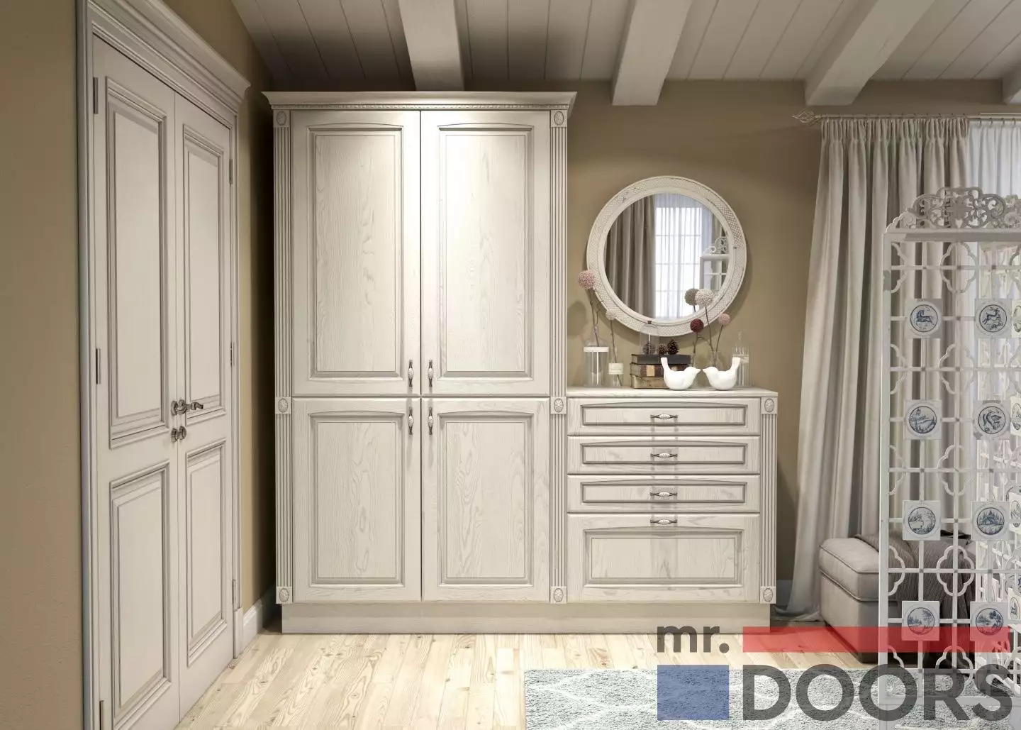 Фото классических шкафов с распашными дверями от mr.doors