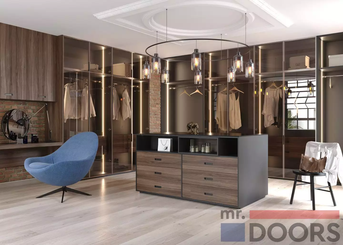 Фото напольной гардеробной от mr.doors