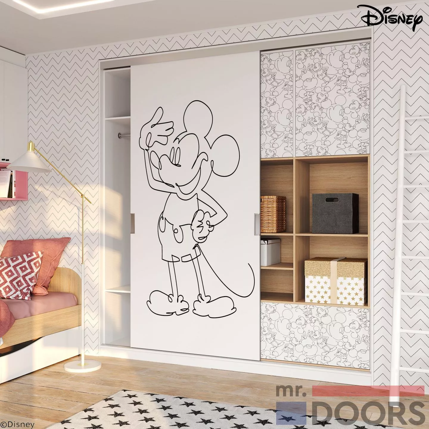 Детская "Микки Маус" (арт. 062) - мебель на заказ MrDoors